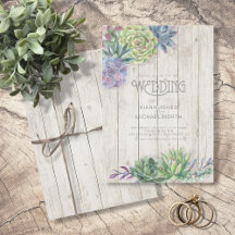 Succulents and Rustic Wood Wedding ID515