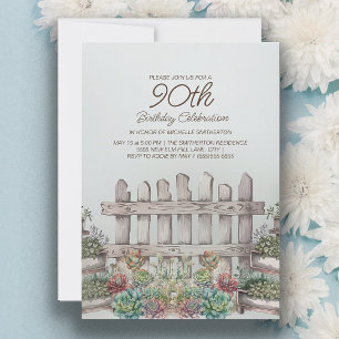 Convite Suculentas de Jardim Portão Botânico 90º Aniversár