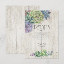 Convite Suculentas e Detalhes de Madeira Rústica Inserir I