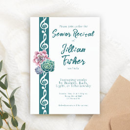 Convite Suculente Treble Theme Mais velho Música Considera