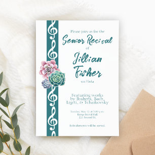 Convite Suculente Treble Theme Mais velho Música Considera