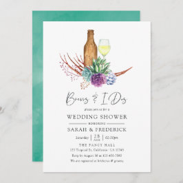 Convite Suculentes De Aquarelas Irrompem Antes Do I Dos