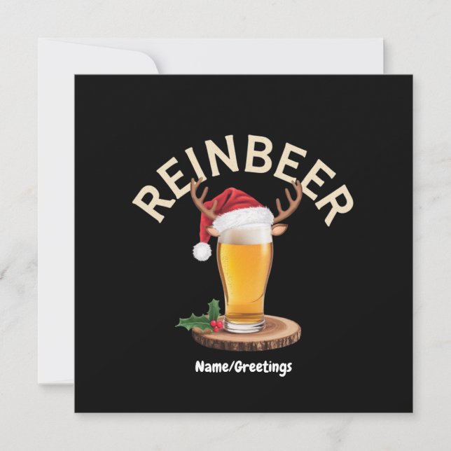 Convite Suéter de Natal Reinbeer Presente Engraçado de Cer (Frente)
