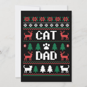 Convite Suéter Feio De Natal Pai De Gato Pata De Renas Nat