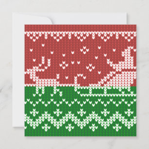 Convite Suéter nojento, trenó e renas do Papai Noel