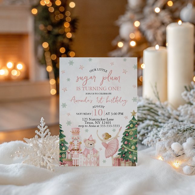 Convite Sugar Plum Nutcracker Birthday Invite (Criador carregado)