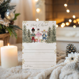 Convite Sugar Plum Nutcracker Message Card