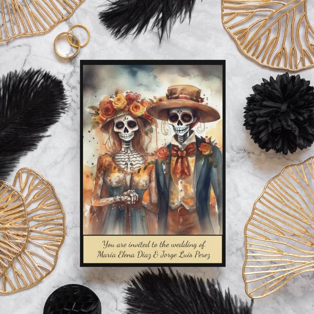 Convite Sugar Skull Swetheart, personalizado (Criador carregado)