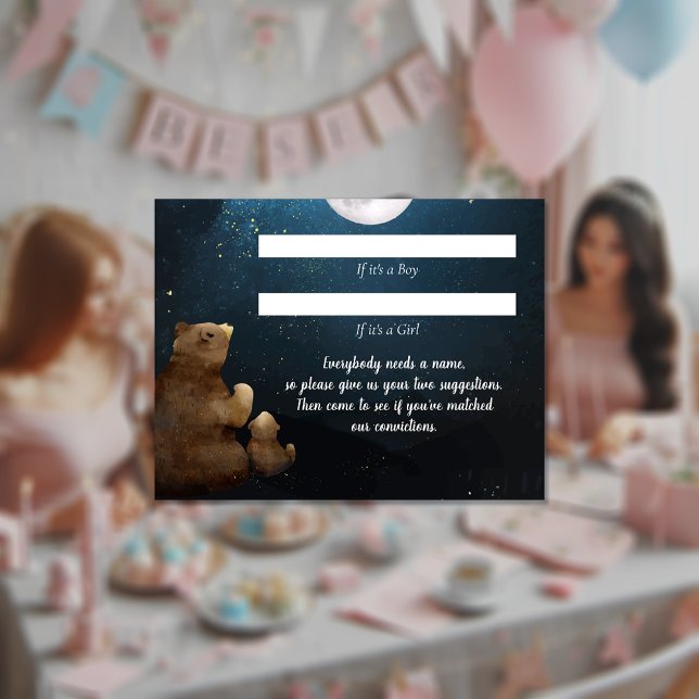 Convite Sugestões de Nomes para Bebês Jogo de Chá de Bebê (Criador carregado)