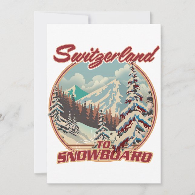 Convite Suíça para Snowboard (Frente)