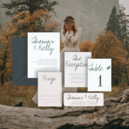 Convite Suite de Casamento de Caligrafia Moderna