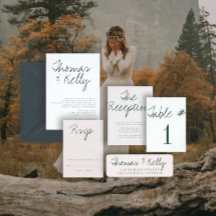 Suite de Casamento de Caligrafia Moderna