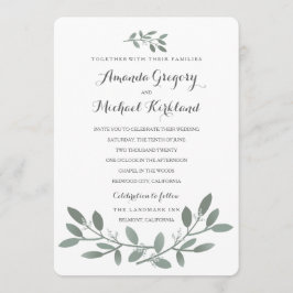 Convite Suite de Casamento Elegante Eucalyptus