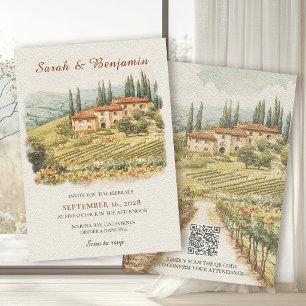 Convite Suíte de Casamento em Destino de Vinhedos da Tosca