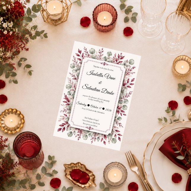 Convite Suite de Casamento Floral Romântico (Criador carregado)