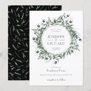 Convite Suite de Casamento Greenery #1 Circlett