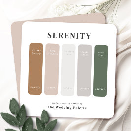 Convite Suite de Casamento Serenity | Placa da Paleta de S