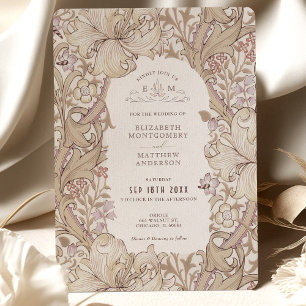 Convite Suite de Noiva Lírio Dourado Rosa Creme Morris