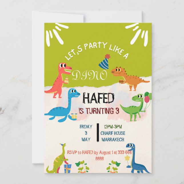 Convite Sujo 3º Y Terceiro Convite de Aniversário (Frente)