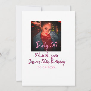 Convite Sujo 30 Adição de Apelido de Aniversário pink data