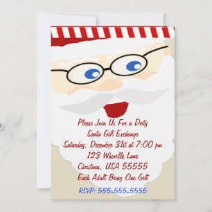 Convite sujo do Natal da troca do presente do