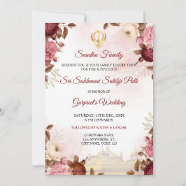 Convite Sukhmani Sahib Paath Invitation Card, Akhnda Path