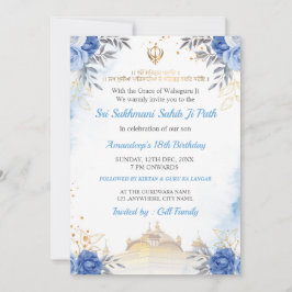 Convite Sukhmani Sahib Path Birthday Card