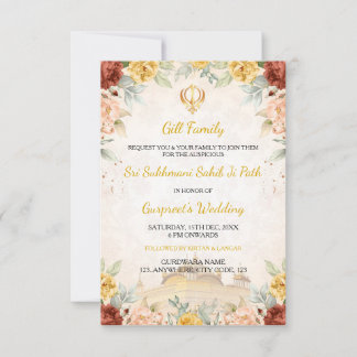 Convite Sukhmani Sahibji Path Invitation Card, Akhand Path