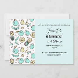 Convite Sumário de Padrões de Fruta Bonitos, Que Era Um An