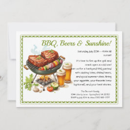Convite Summer BBQ & Beer Party Invitation – Backyard Cook