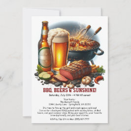 Convite Summer BBQ & Beer Party Invitation – Backyard Cook