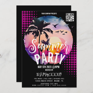 Convite Summer Beach Night Event Party Bar Club Flyer