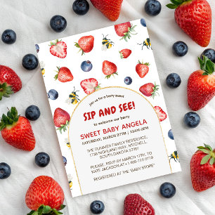 Convite Summer Berry Sweet Watercolor Sip E Veja