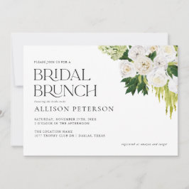 Convite Summer Elegant Greenery Floral Bridal Brunch