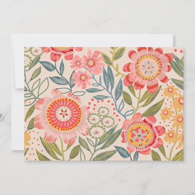 Convite Summer Garden Bold Blooms  (Frente)