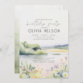 Convite Summer Nature e Festas de aniversário de flores se