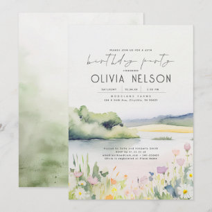 Convite Summer Nature e Festas de aniversário de flores se