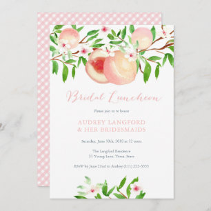Convite Summer Peaches Bridal Lunchees