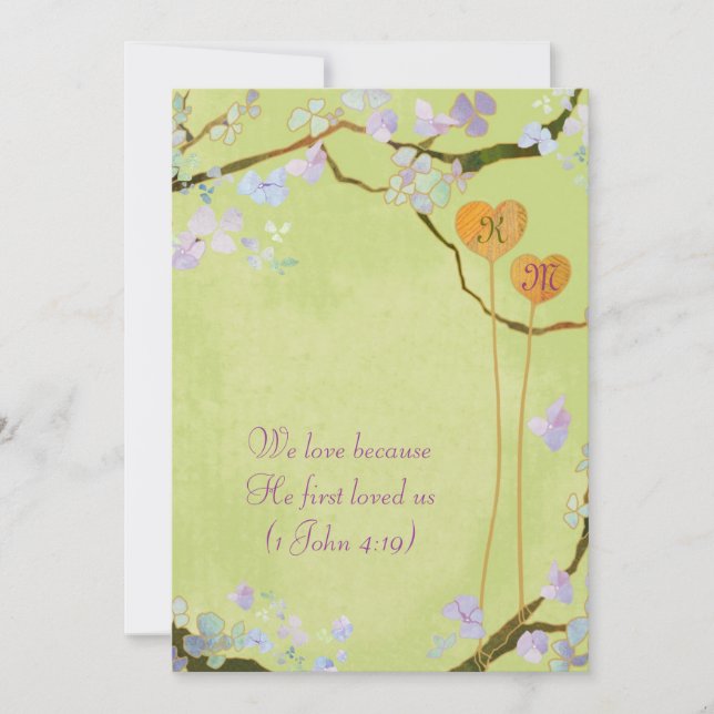 Convite Summer Romance Verde limão Wedding (Frente)