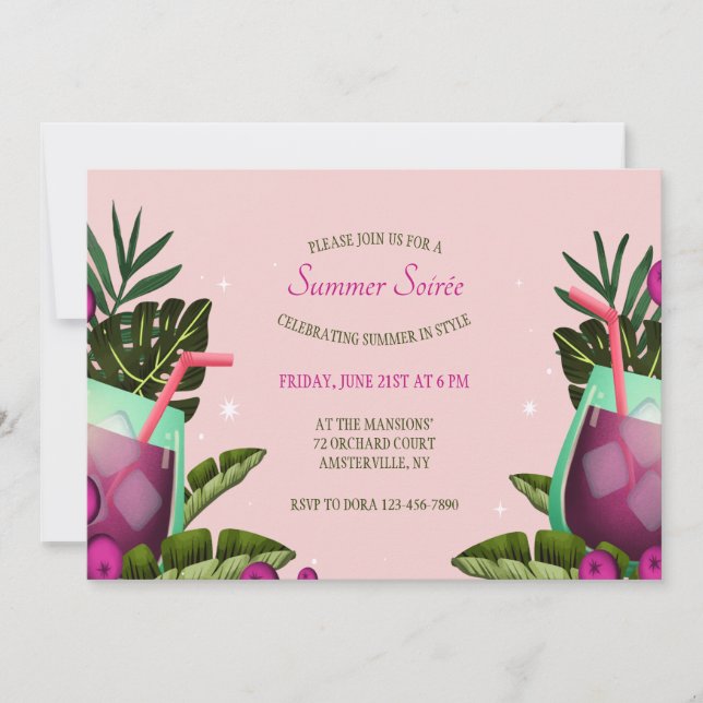 Convite Summer Soirée (Frente)