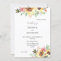 Summer Sunflower Floral Wedding