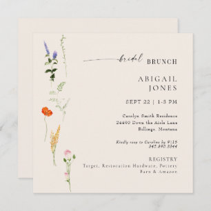 Convite Summer Watercolor Floral Bridal Brunch