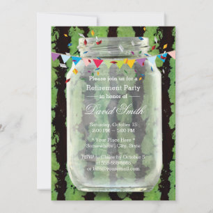 Convite Summer Watermelon Mason Jar Retirement Party