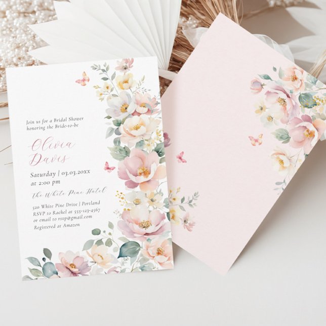 Convite Summer Wildflower Wreath Chá de panela (Criador carregado)