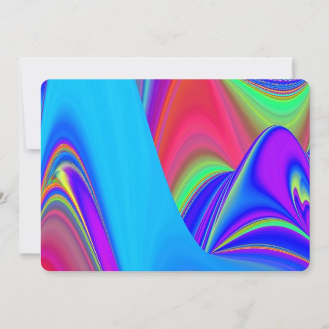 Convite Summersense, Abstrato 3D Rainbowart (Frente)