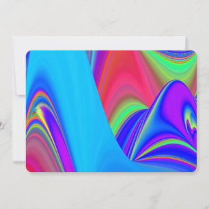 Convite Summersense, Abstrato 3D Rainbowart