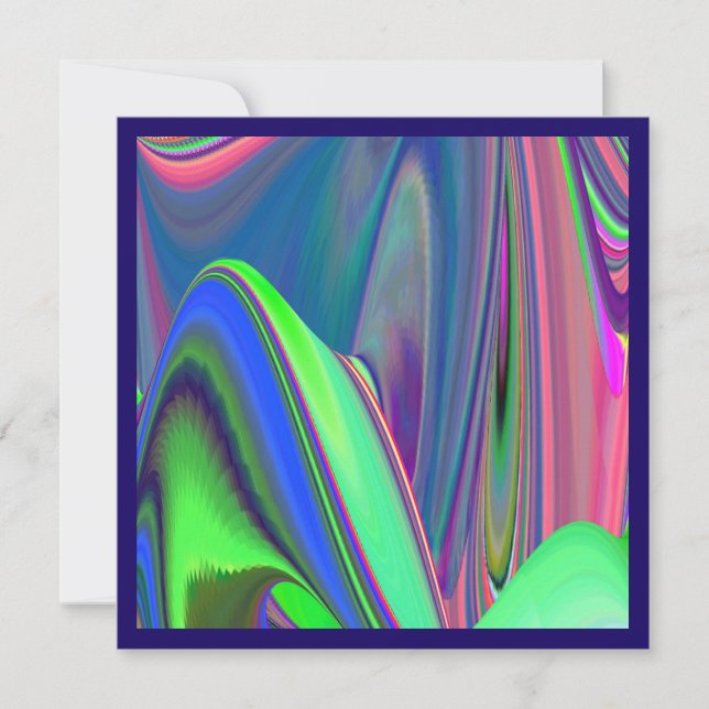 Convite Summersense, Abstrato 3D Rainbowart (Frente)