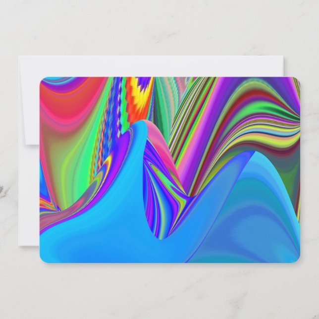 Convite Summersense, Abstrato 3D Rainbowart (Frente)