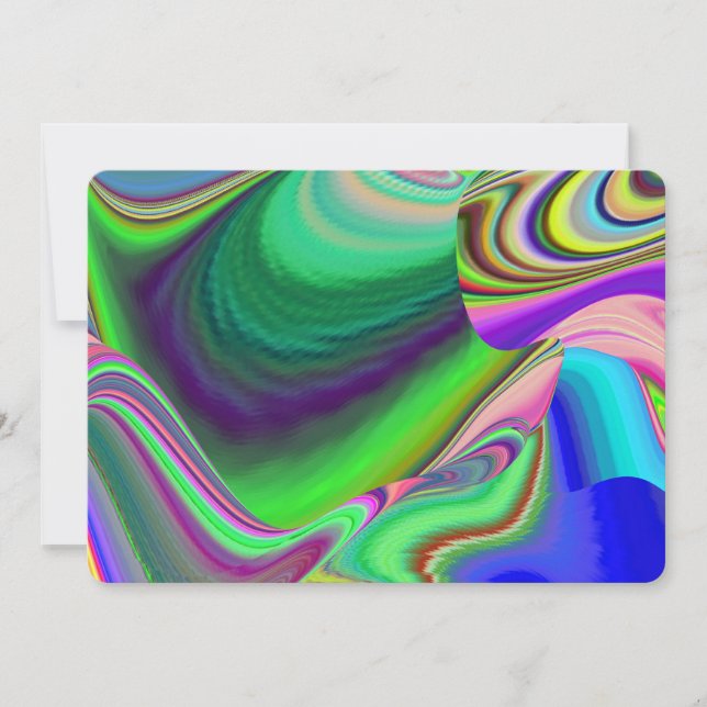 Convite Summersense, Abstrato 3D Rainbowart (Frente)