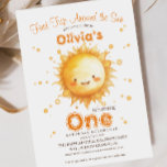 Convite Sun First Festa de aniversário Rustic Kids<br><div class="desc">Primeira viagem em torno do Modelo de convite de aniversário do primeiro aniversario Sol é perfeita para na moda de festa em cores pastel suaves. O convite temático elegante-minimalista é o cheio de elementos divertidos e simples de design, caligrafia elegante e fontes modernas. Os aniversários são dias especiais, e este...</div>